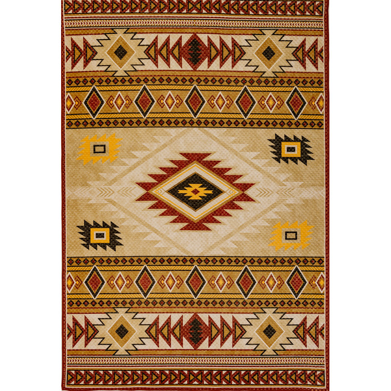 Millwood Pines Wallin Gold/Beige Area Rug Wayfair